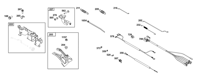 Controls Group Diagram and Parts List for 385777-0137-B5 200000 - 399999 Briggs and Stratton Engine